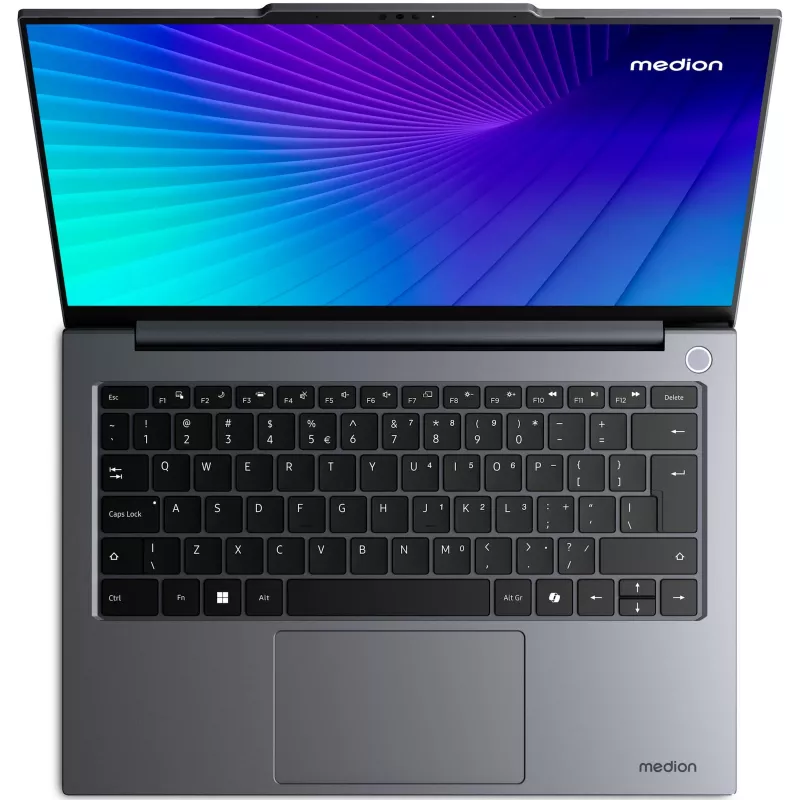 MEDION 30040132 nešiojamasis kompiuteris Intel Core 5 120U 35.6 cm (14 colių) 2.8K 16 GB DDR4-SDRAM 512 GB SSD Wi-Fi 6 (802.11ax) Windows 11 Home juodas