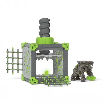 schleich ELDRADOR CREATURES BattleCave Stone Smasher, Veiksmo/Nuotykių, Monstrai ir drakonai, Akmenų pasaulis, 7 m., Žalia, Pilka