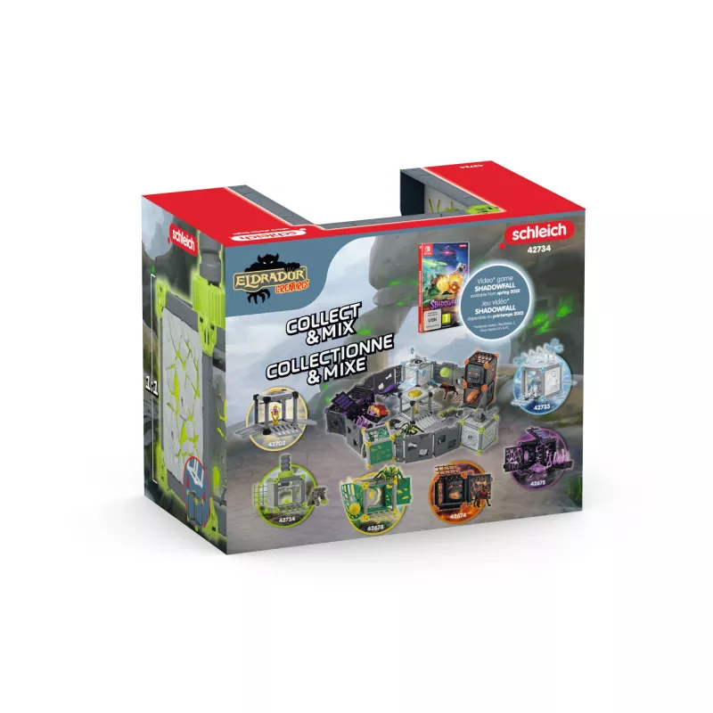 schleich ELDRADOR CREATURES BattleCave Stone Smasher, Veiksmo/Nuotykių, Monstrai ir drakonai, Akmenų pasaulis, 7 m., Žalia, Pilka