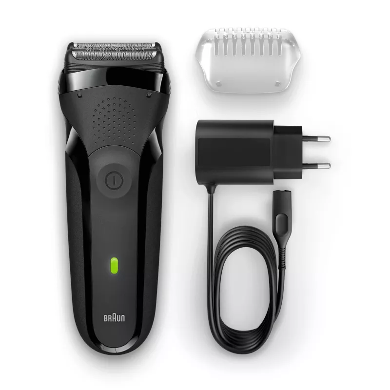 Braun Series 3 300s folijos skutiklis Trimeris Juodas