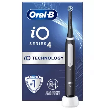 Oral-B iO 4 suaugusiųjų rotacinis dantų šepetėlis juodas