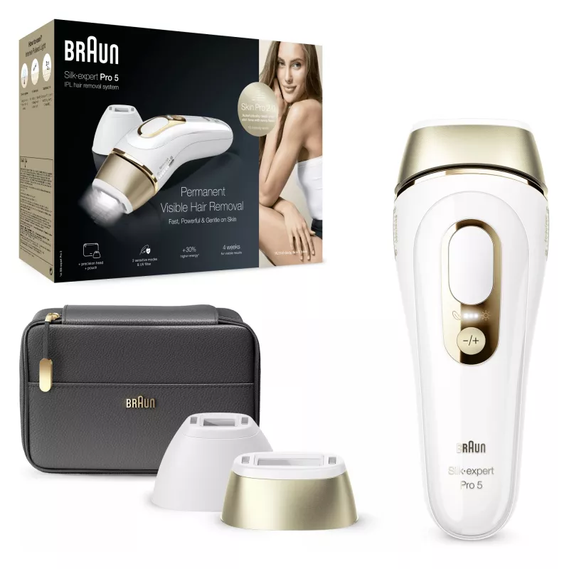 Braun Silk-expert Pro Silk·expert Pro 5 PL5140 Intensyvi impulsinė šviesa (IPL) Auksinė, Balta