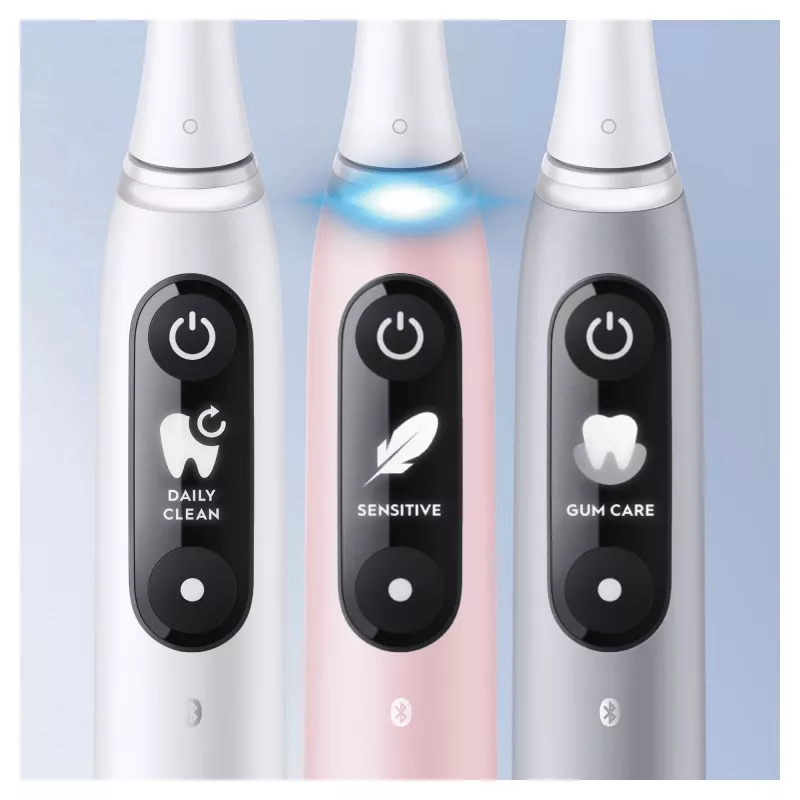 Oral-B iO 6S suaugusiems vibracinis dantų šepetėlis rožinis, baltas