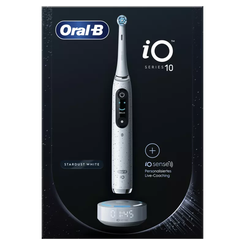 Oral-B iO Series 10 suaugusiųjų rotacinis-osciliuojantis dantų šepetėlis baltas