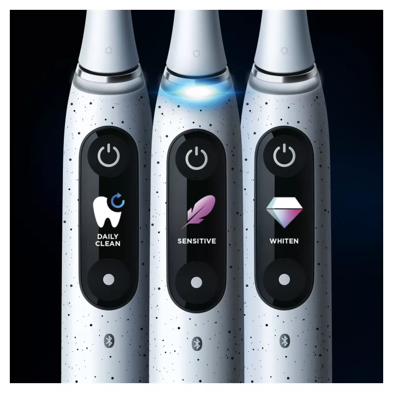 Oral-B iO Series 10 suaugusiųjų rotacinis-osciliuojantis dantų šepetėlis baltas