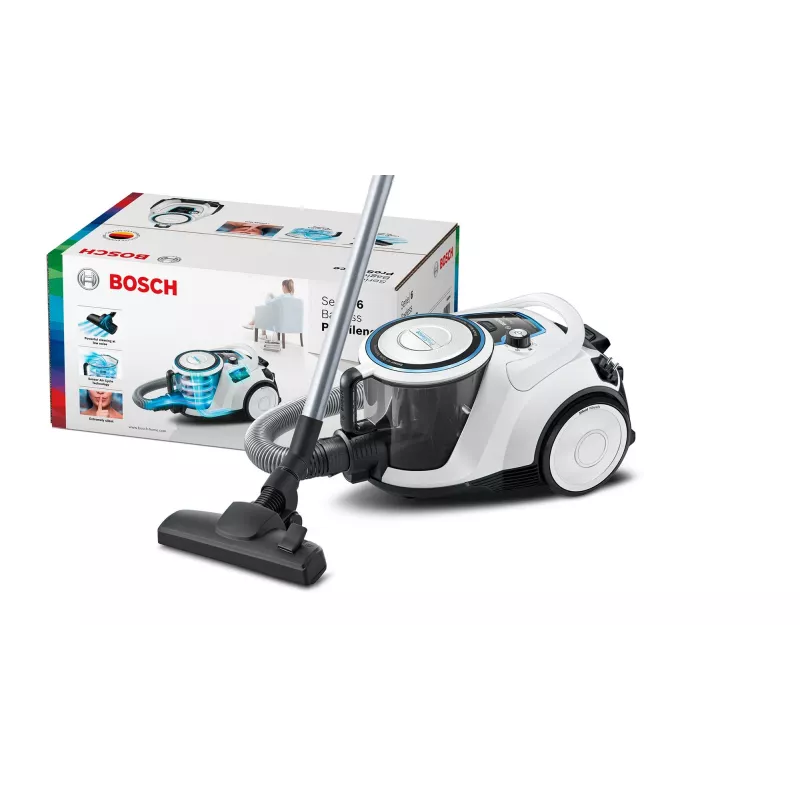 Bosch Serie 6 BGC41LSIL dulkių siurblys 2,4 L Cilindrinis dulkių siurblys Sausas valymas 600 W Be maišelio