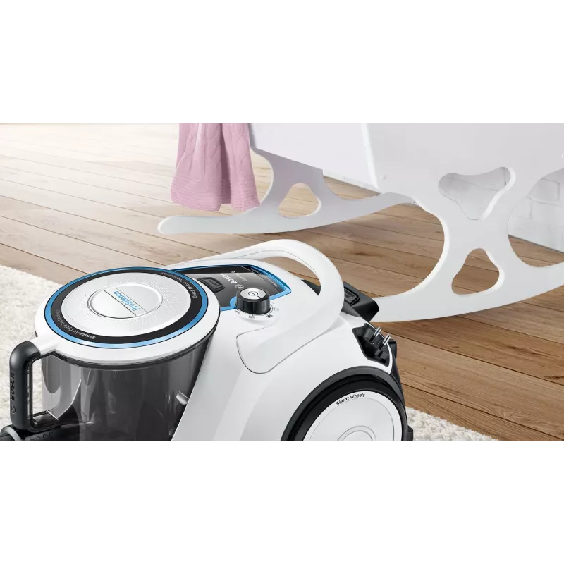 Bosch Serie 6 BGC41LSIL dulkių siurblys 2,4 L Cilindrinis dulkių siurblys Sausas valymas 600 W Be maišelio