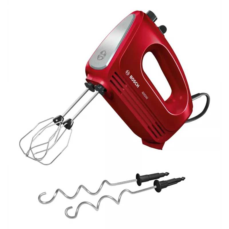 Bosch CleverMixx rankinis plaktuvas 400 W raudonas, nerūdijantis plienas