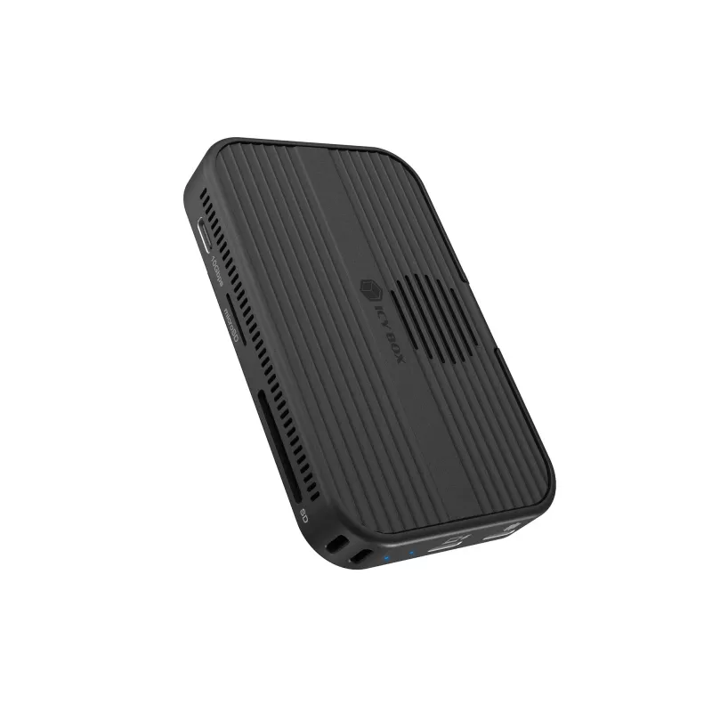 ICY BOX IB-DK4071M-CU31 USB 3.2 Gen 2 (3.1 Gen 1) Type-C juoda