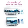 ICY BOX IB-HUB801-TB4 Thunderbolt 4 40000 Mbit/s antracitinis, juodas