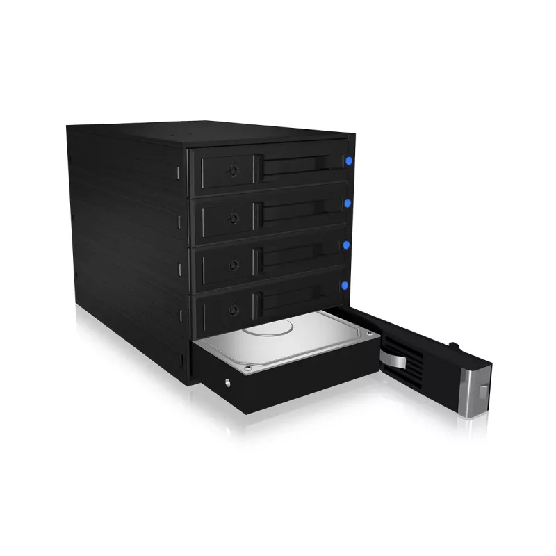ICY BOX IB-575SSK-12G 8,89 cm (3,5 colio) galinė plokštė Juoda