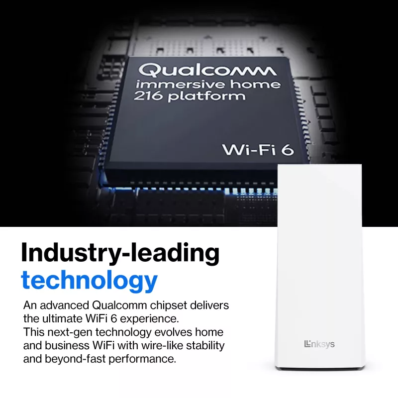 Linksys AX5400 viso namo tinklinis WiFi 6 dviejų juostų sistema, 2 vnt.