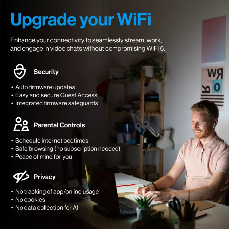 Linksys Velop Micro 6 Mesh System – Dual-Band WiFi 6 AX3000 (3 vnt.)