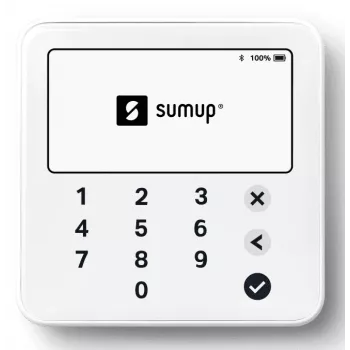 SumUp Solo Lite išmanusis kortelių skaitytuvas Baterija Bluetooth Balta