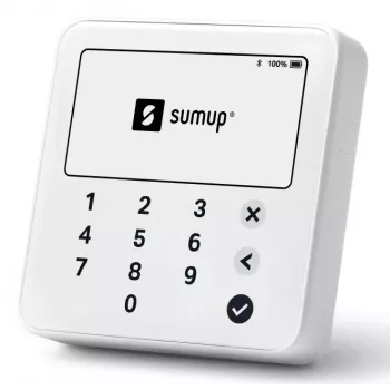 SumUp Solo Lite išmanusis kortelių skaitytuvas Baterija Bluetooth Balta