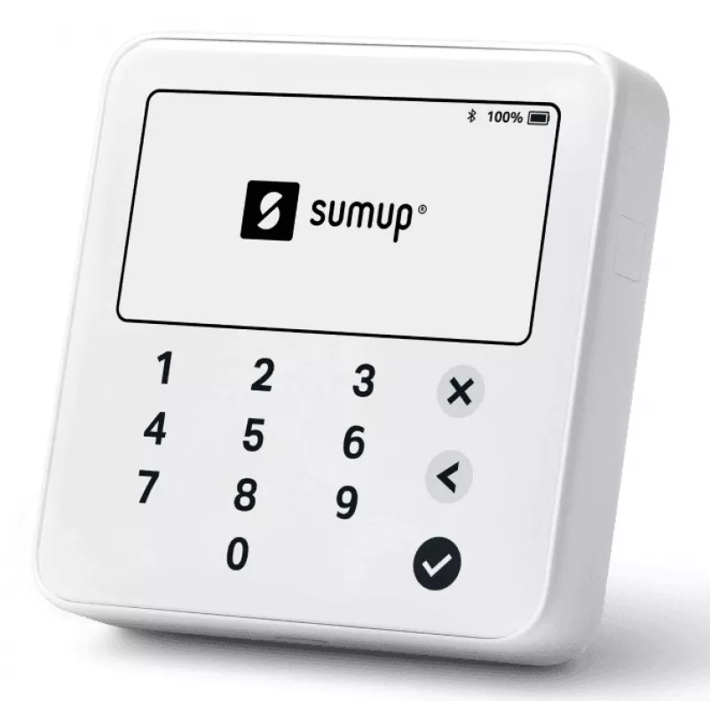 SumUp Solo Lite išmanusis kortelių skaitytuvas Baterija Bluetooth Balta