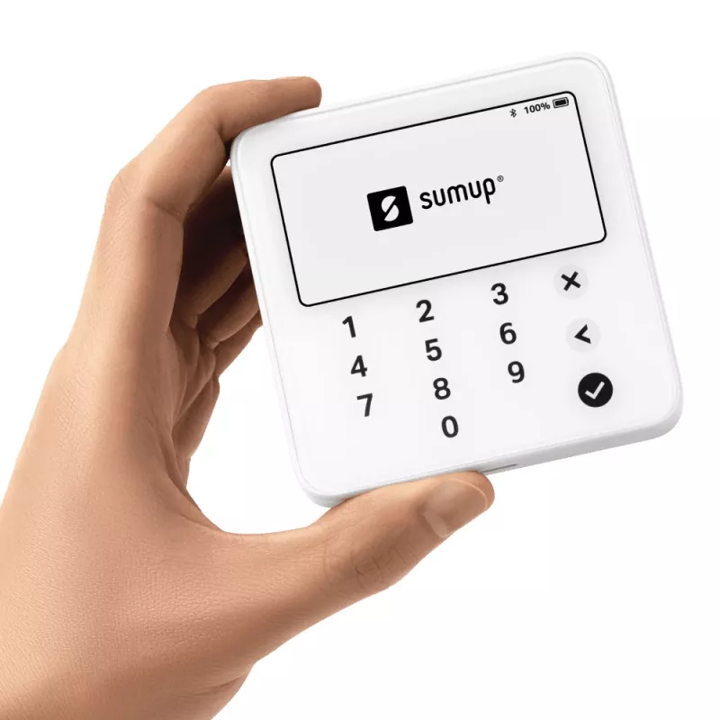 SumUp Solo Lite išmanusis kortelių skaitytuvas Baterija Bluetooth Balta