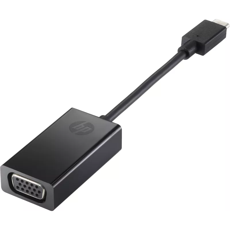 HP USB-C į VGA adapteris, juodas, Kinija, Windows 10, Windows 11, ChromeOS, verslui, 0 - 40 °C