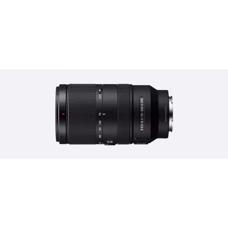 Sony E 70-350 mm F4.5-6.3 G OSS fotoaparatų objektyvai, juodos spalvos
