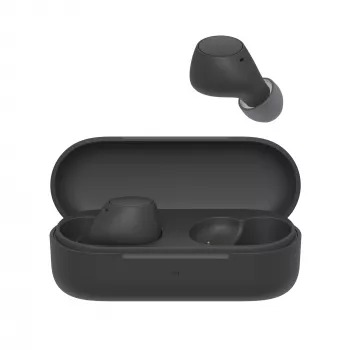 Ausinės Sony WF-C510 – belaidės į ausis įdedamos ausinės, Bluetooth 5.3, IPX4, 6 mm garsiakalbiai, 22 val. baterijos veikimo laikas (su dėklu) – juodos