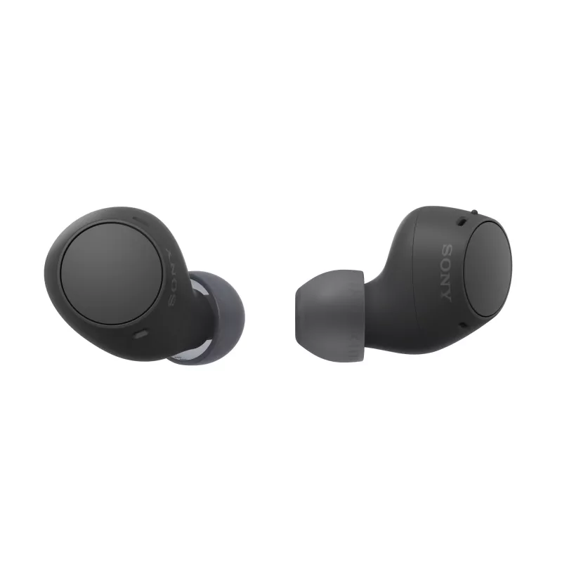 Ausinės Sony WF-C510 – belaidės į ausis įdedamos ausinės, Bluetooth 5.3, IPX4, 6 mm garsiakalbiai, 22 val. baterijos veikimo laikas (su dėklu) – juodos