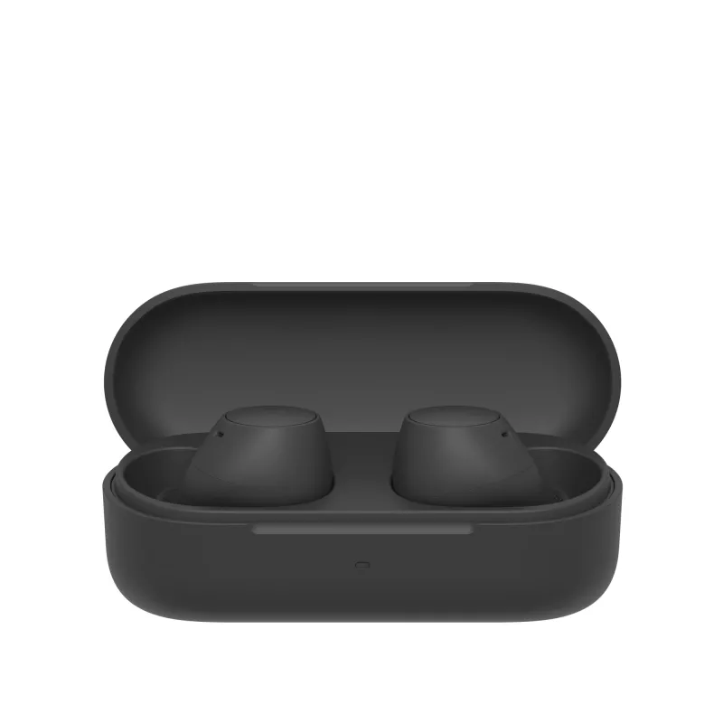 Ausinės Sony WF-C510 – belaidės į ausis įdedamos ausinės, Bluetooth 5.3, IPX4, 6 mm garsiakalbiai, 22 val. baterijos veikimo laikas (su dėklu) – juodos