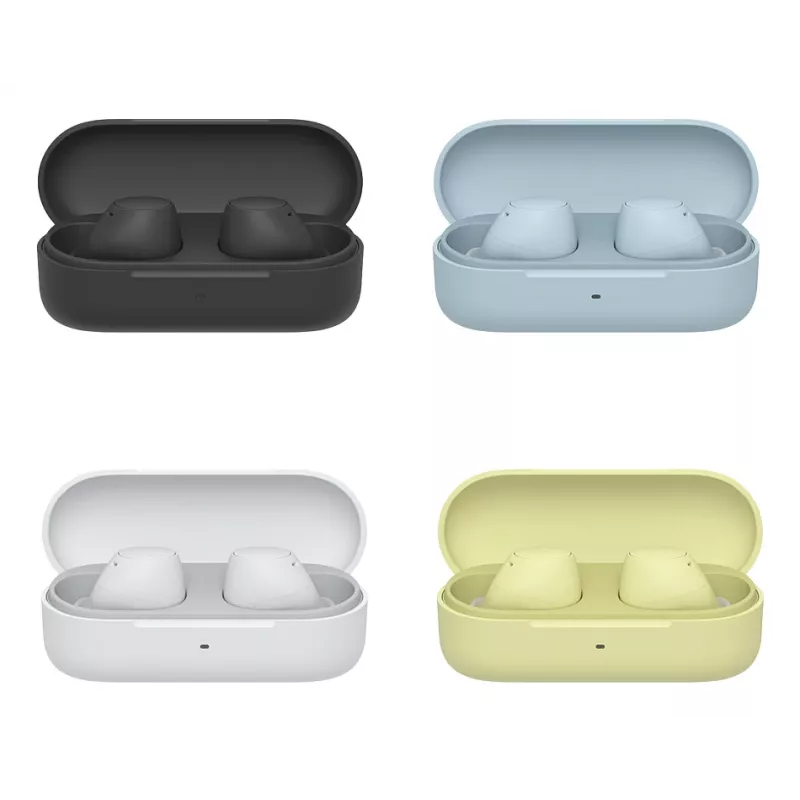 Ausinės Sony WF-C510 – belaidės į ausis įdedamos ausinės, Bluetooth 5.3, IPX4, 6 mm garsiakalbiai, 22 val. baterijos veikimo laikas (su dėklu) – juodos