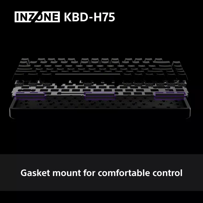 Klaviatūra Sony INZONE KBD-H75 75% laidinė USB magnetiniai-mechaniniai jungikliai QWERTY US International RGB juoda