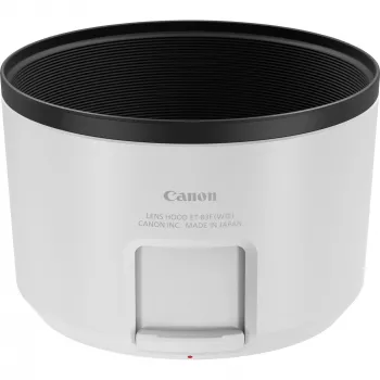 Objektyvo dangtelis Canon ET-83F (WIII) — apvalus baltas, suderinamas su 8,89 cm skersmens objektyvais