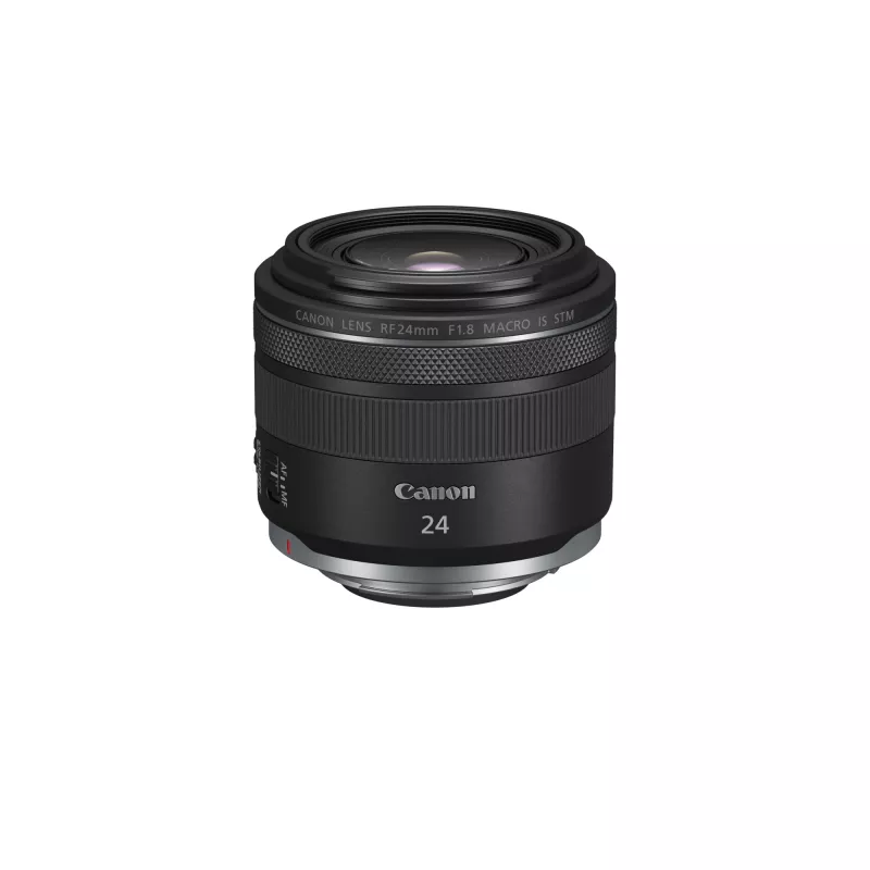 Canon plataus kampo RF 24 mm F1.8 Macro IS STM fotoaparato objektyvai, juodi