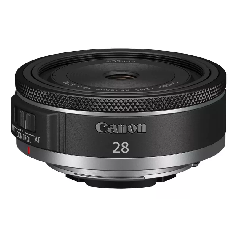 Canon plačiakampiai RF 28 mm F2.8 STM objektyvai, juodi