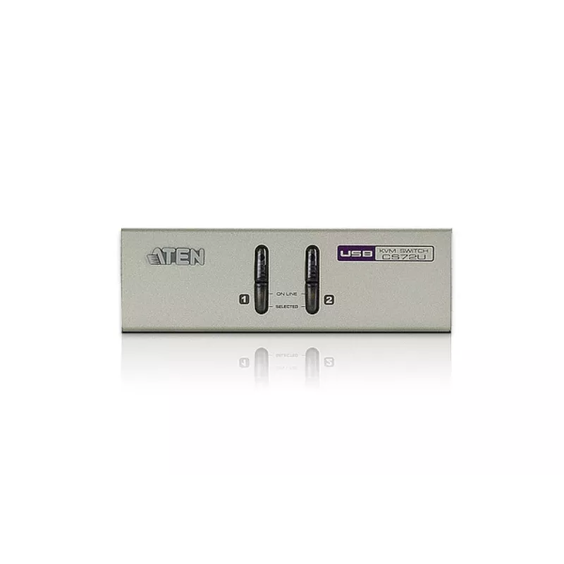 ATEN 2 prievadų USB VGA KVM jungiklis su garsu (KVM laidai komplekte), 2048 x 1536 pikseliai, QXGA, 0,142 W, pilkas