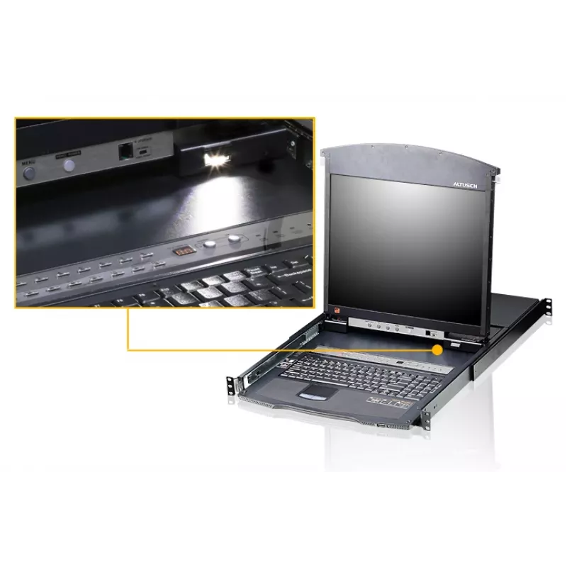 ATEN KL1508AN stovo pultas 48,3 cm (19 colių) Juodas 1U