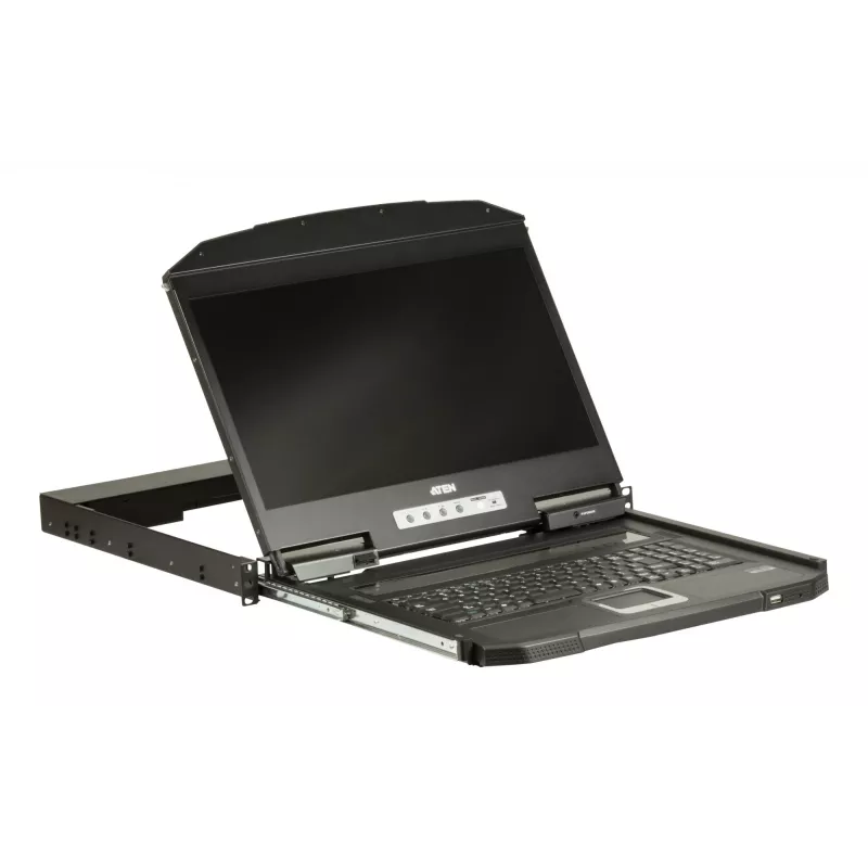 ATEN CL3100NX stovo konsolė 47 cm (18,5 colio) 1366 x 768 pikseliai Metalas, Plastikas Juoda 1U