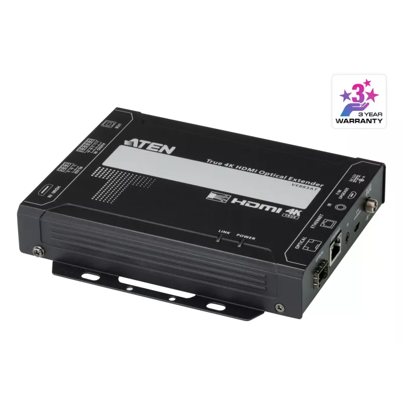 ATEN True 4K HDMI optinis siųstuvas (4K@300m (K1, MM) / 10km (K2, SM))