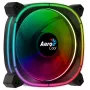 Aerocool ASTRO12 PC ventiliatorius 12cm LED RGB antivibracinis 6 kontaktų juodas