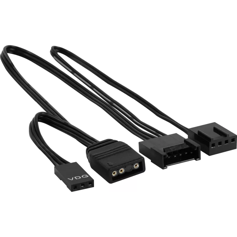 Aerocool ASTRO12 PC ventiliatorius 12cm LED RGB antivibracinis 6 kontaktų juodas