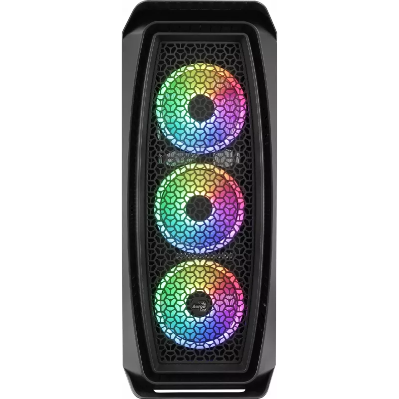 Aerocool Aero One Duo ATX kompiuterio korpusas 4x ARGB ventiliatorių 12 cm + priekinė tinklinė dalis