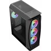 Aerocool Aero One Duo ATX kompiuterio korpusas 4x ARGB ventiliatorių 12 cm + priekinė tinklinė dalis