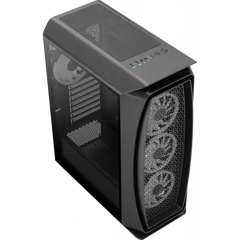 Aerocool Aero One Duo ATX kompiuterio korpusas 4x ARGB ventiliatorių 12 cm + priekinė tinklinė dalis