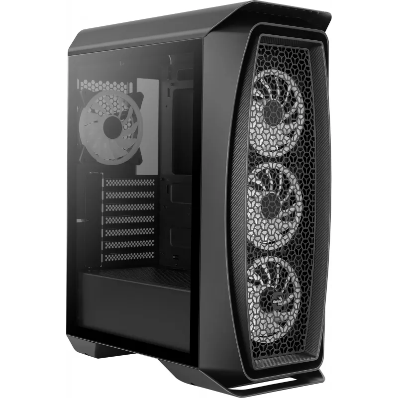 Aerocool Aero One Duo ATX kompiuterio korpusas 4x ARGB ventiliatorių 12 cm + priekinė tinklinė dalis
