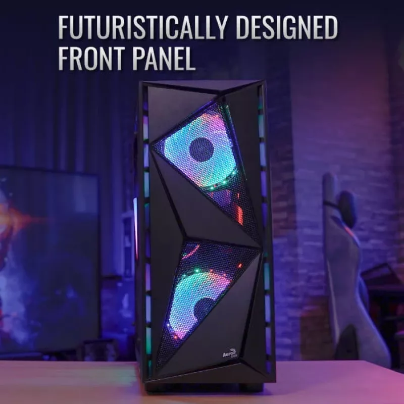 Aerocool Glider Tempered Glass Juoda