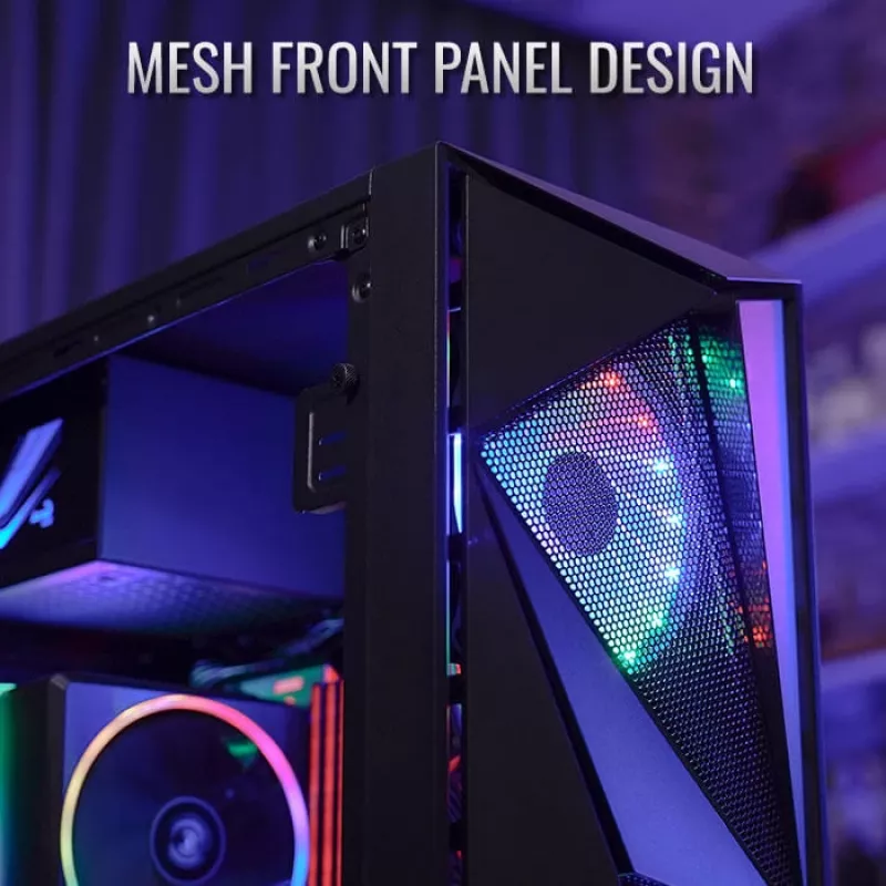 Aerocool Glider Tempered Glass Juoda