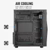 Aerocool Glider Tempered Glass Juoda