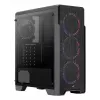 Aerocool Ore Grūdinto stiklo Midi Tower juodas