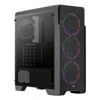 Aerocool Ore Grūdinto stiklo Midi Tower juodas