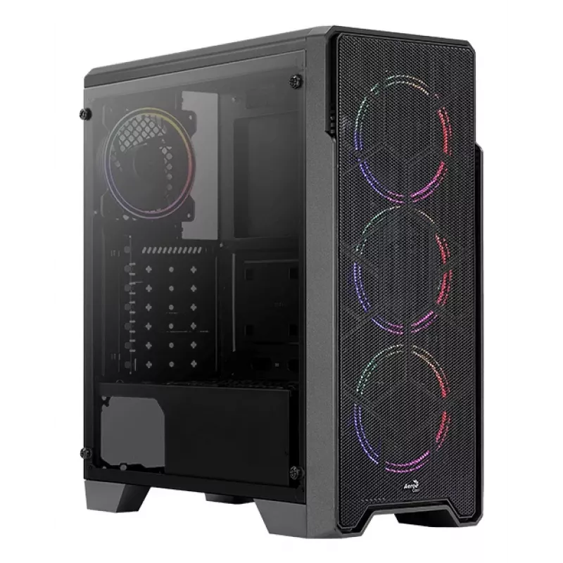 Aerocool Ore Grūdinto stiklo Midi Tower juodas