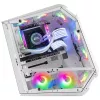 Mars Gaming MC51W baltas PC žaidimams ATX dvigubo grūdinto stiklo korpusas su 5x RGB 12 cm ventiliatoriais