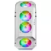 Mars Gaming MC51W baltas PC žaidimams ATX dvigubo grūdinto stiklo korpusas su 5x RGB 12 cm ventiliatoriais