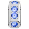 Mars Gaming MC51W baltas PC žaidimams ATX dvigubo grūdinto stiklo korpusas su 5x RGB 12 cm ventiliatoriais